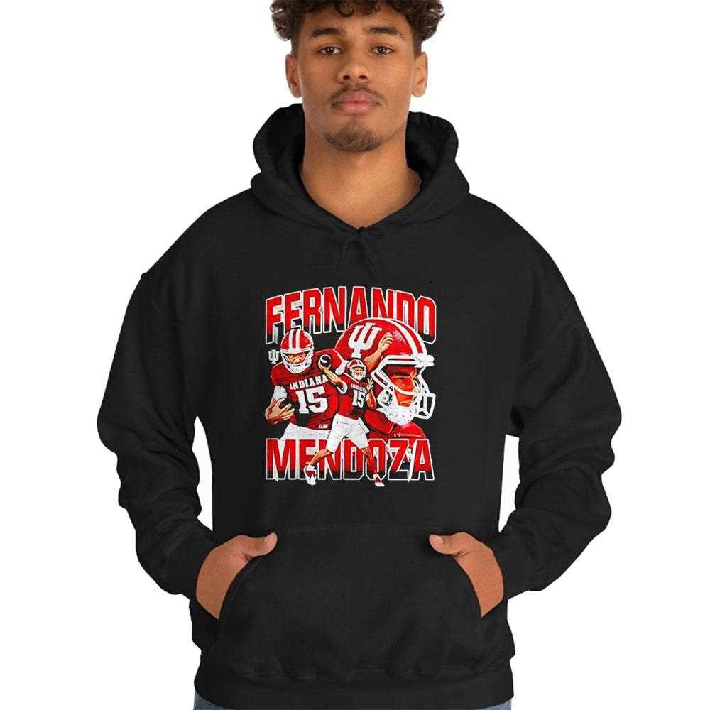 Fernando Mendoza Indiana Football Ncaa Individual Collage Tee Fernando Mendoza Indiana Football Ncaa Individual Collage Tee
