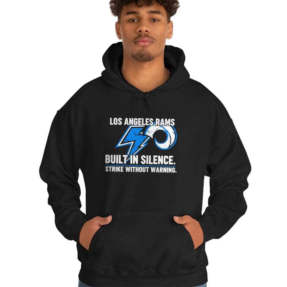 Los Angeles Rams Built In Silence Strike Without Warning Tee Los Angeles Rams Built In Silence Strike Without Warning Tee