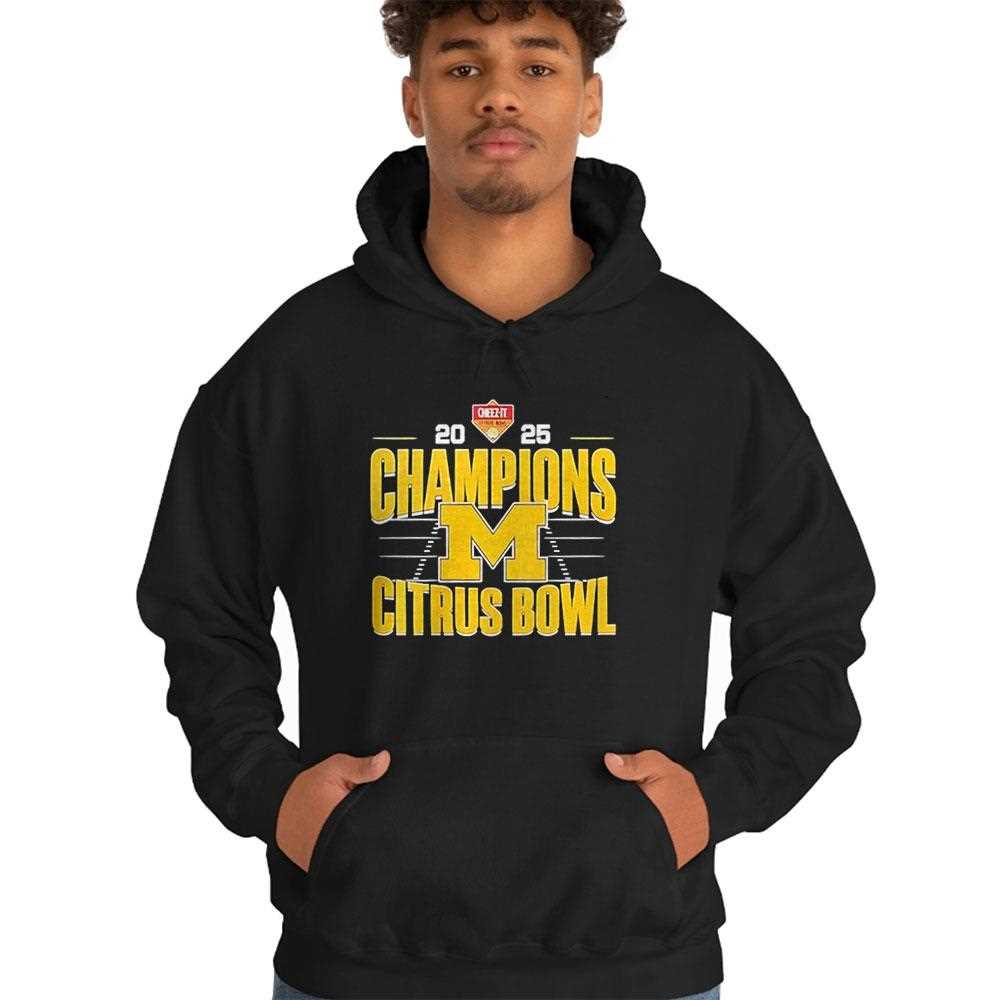 Michigan Wolverines Citrus Bowl Champions 2025 Football Tee Michigan Wolverines Citrus Bowl Champions 2025 Football Tee