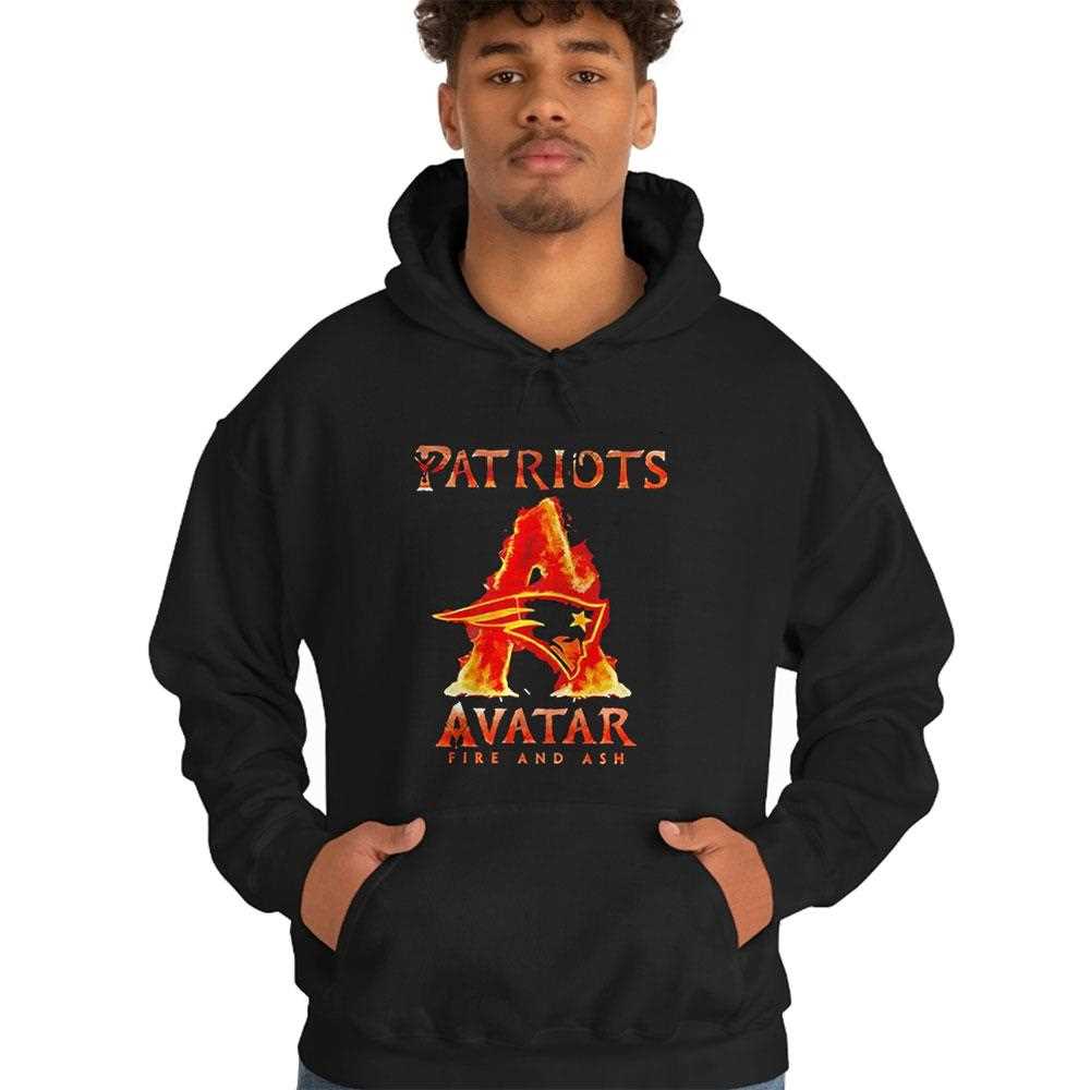 New England Patriots X Avatar Fire And Ash Tee New England Patriots X Avatar Fire And Ash Tee