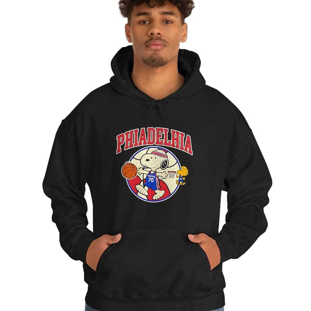 Philadelphia 76ers Snoopy Peanuts 2026 Tee Philadelphia 76ers Snoopy Peanuts 2026 Tee