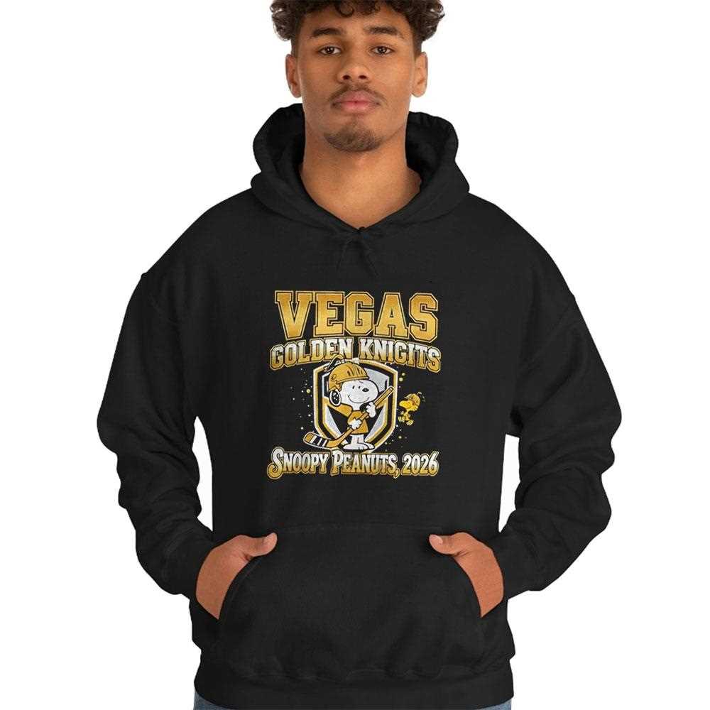 Vegas Golden Knights Snoopy Peanuts 2026 Tee Vegas Golden Knights Snoopy Peanuts 2026 Tee