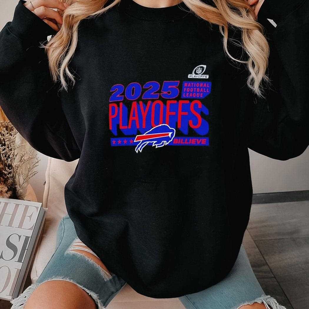 Buffalo Bills 2025 Nfl Playoffs Ready Billieve Tee Buffalo Bills 2025 Nfl Playoffs Ready Billieve Tee