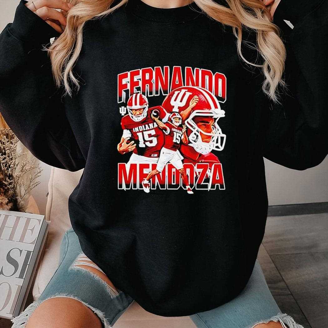Fernando Mendoza Indiana Football Ncaa Individual Collage Tee Fernando Mendoza Indiana Football Ncaa Individual Collage Tee