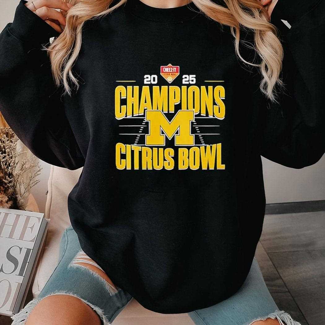 Michigan Wolverines Citrus Bowl Champions 2025 Football Tee Michigan Wolverines Citrus Bowl Champions 2025 Football Tee