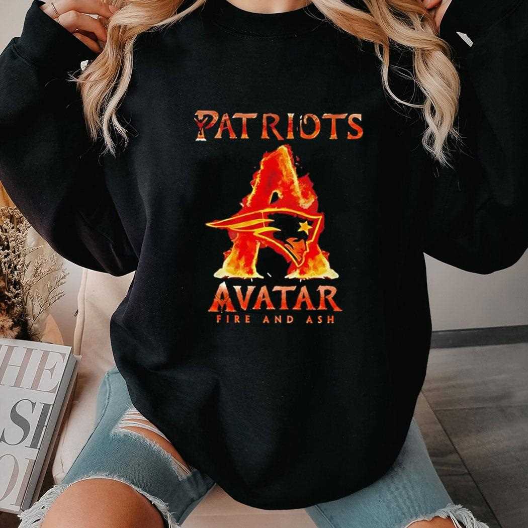New England Patriots X Avatar Fire And Ash Tee New England Patriots X Avatar Fire And Ash Tee
