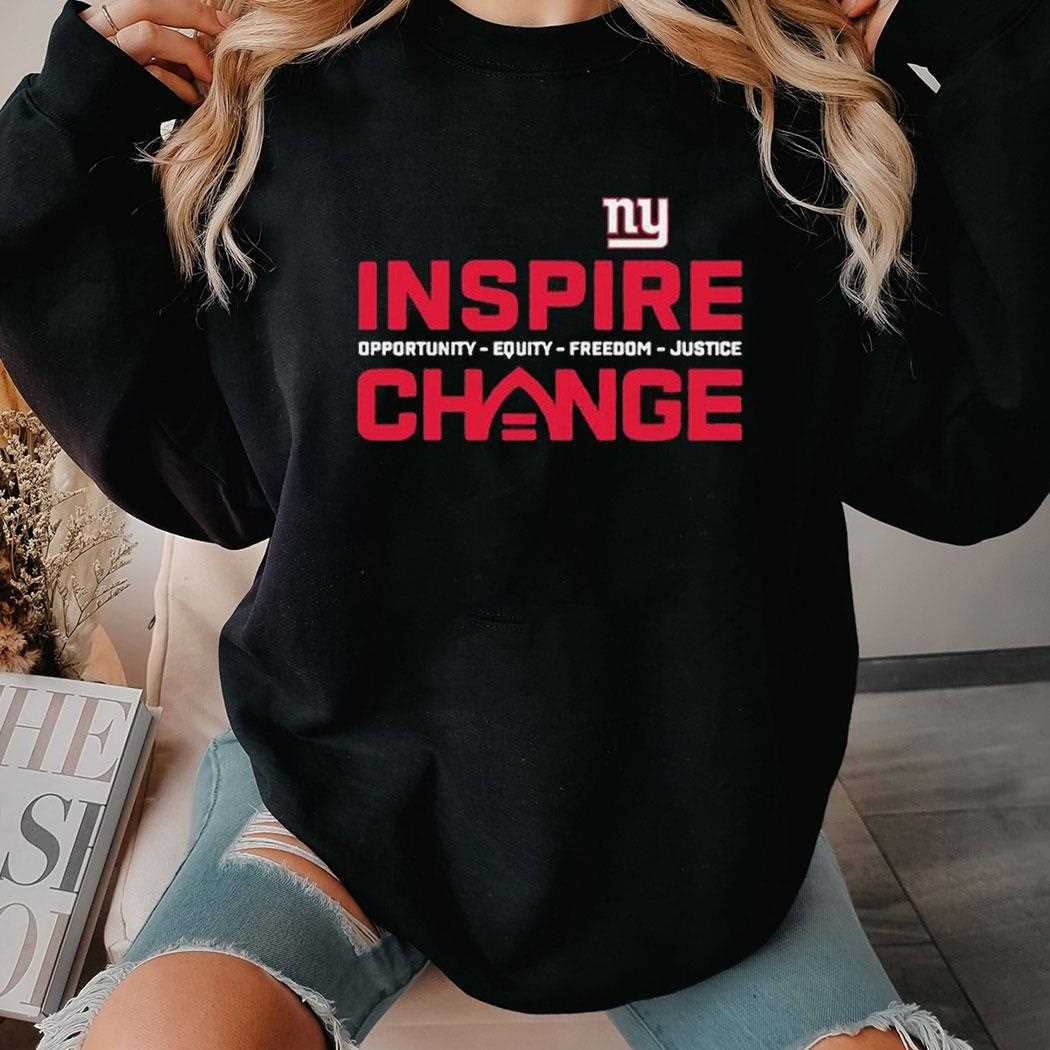 New York Giants Inspire Change Opportunity Equity Freedom Justice Tee New York Giants Inspire Change Opportunity Equity Freedom Justice Tee