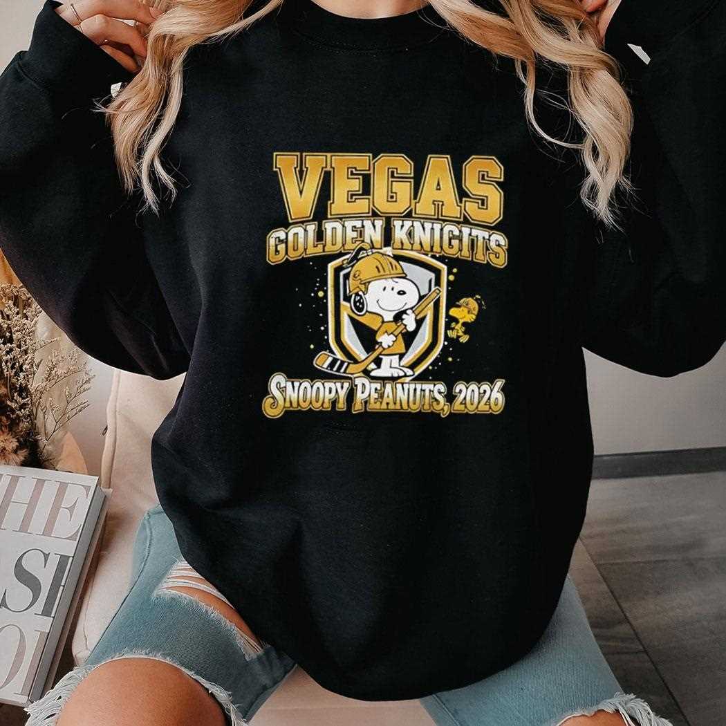 Vegas Golden Knights Snoopy Peanuts 2026 Tee Vegas Golden Knights Snoopy Peanuts 2026 Tee