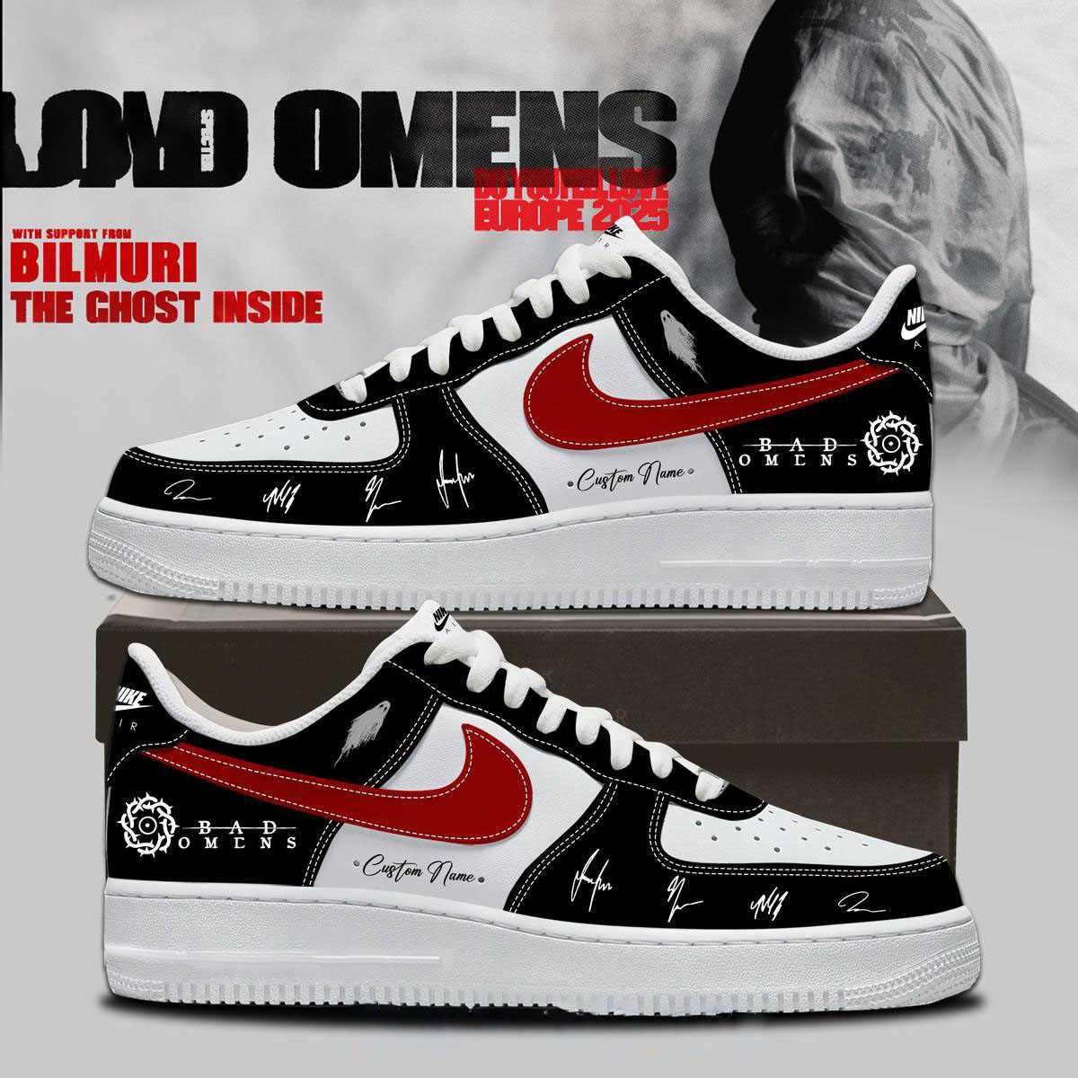 Bad Omens Do You Feel Love Tour 2026 Custom Name Air Force 1 Shoes