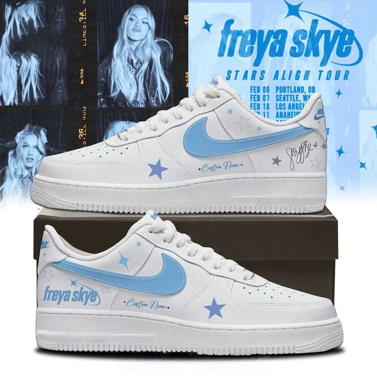 Freya Skye Stars Align Tour 2026 Custom Name Air Force 1 Shoes