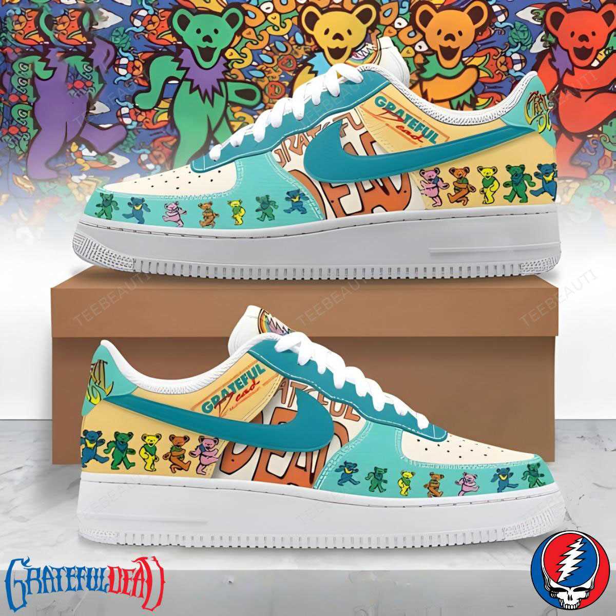 Grateful Dead Merry 60th Christmas 2025 Custom Name Air Force 1 Shoes