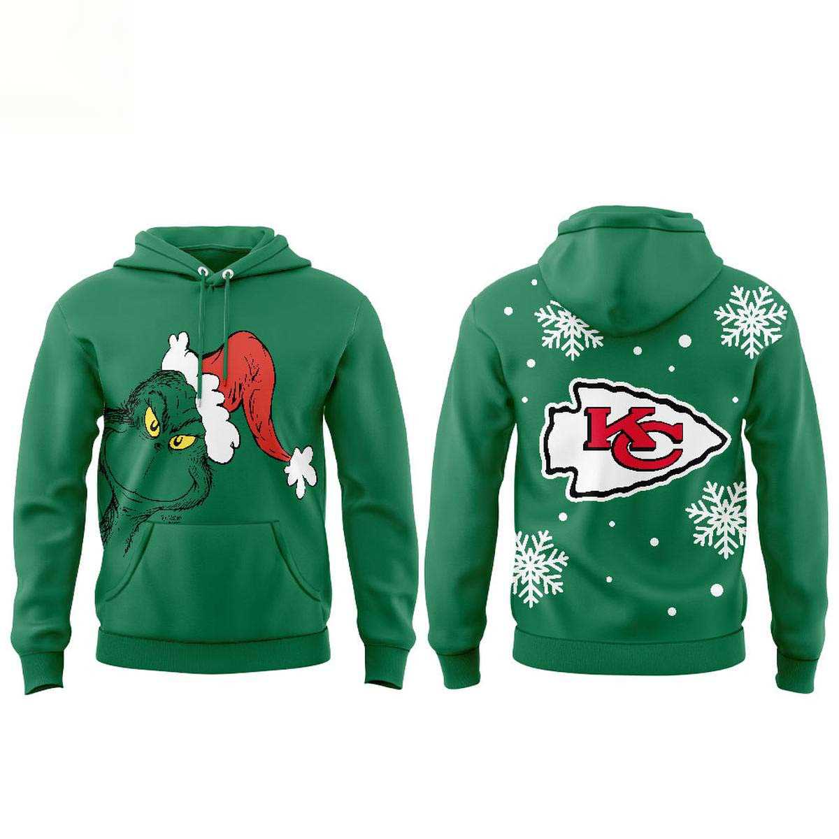 Kansas City Chiefs X Grinch Christmas Holiday Tee Hoodie Kansas City Chiefs X Grinch Christmas Holiday Tee Hoodie