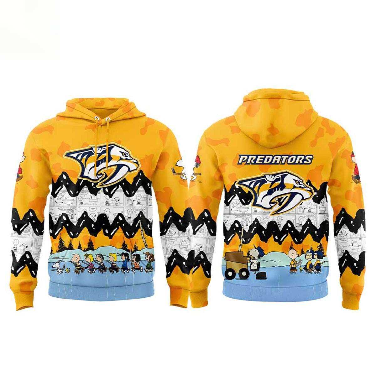 Nashville Predators X Peanuts Night 2026 Tee Hoodie Nashville Predators X Peanuts Night 2026 Tee Hoodie