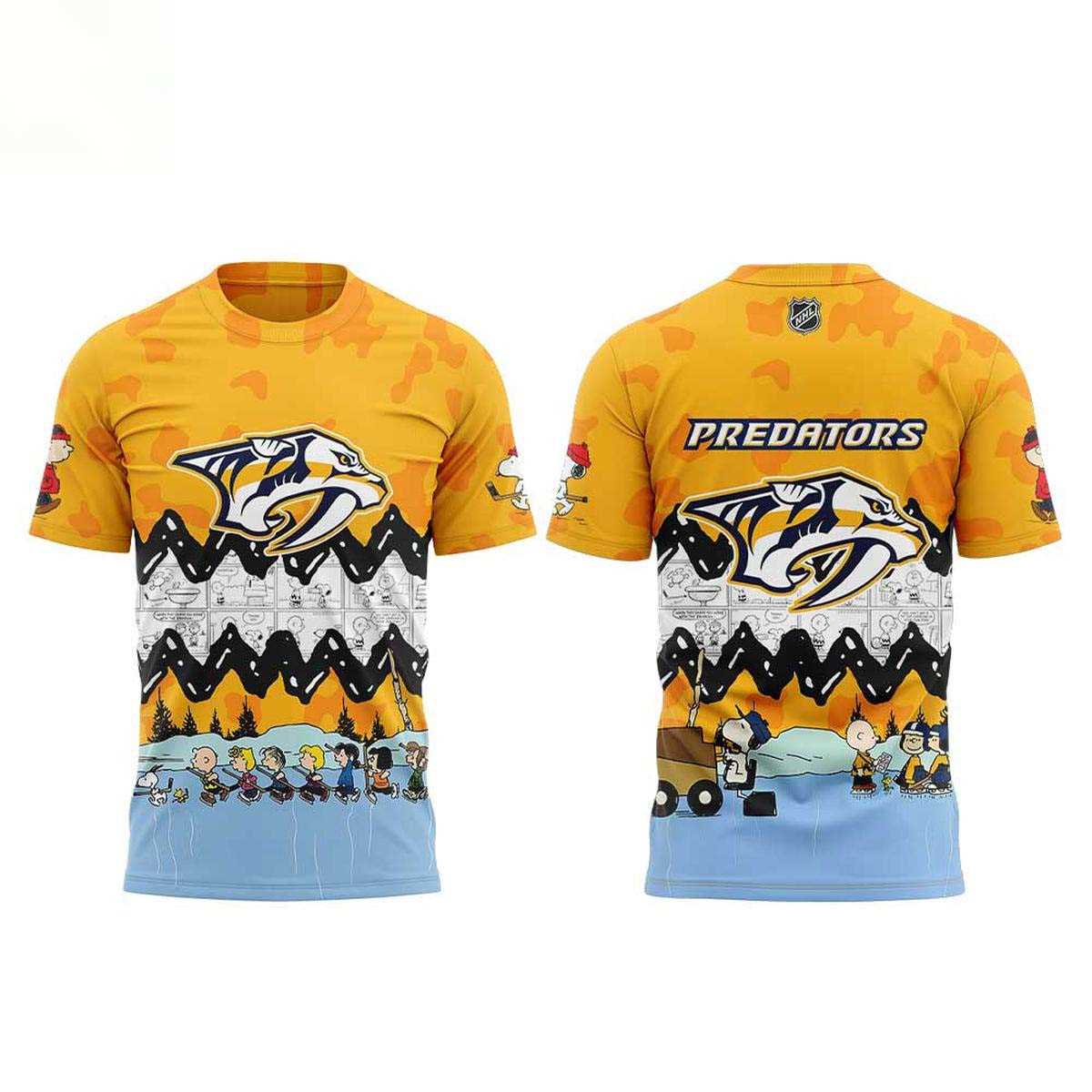 Nashville Predators X Peanuts Night 2026 Tee Hoodie Nashville Predators X Peanuts Night 2026 Tee Hoodie