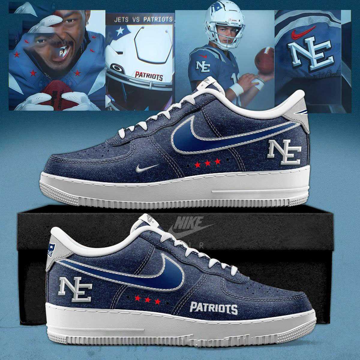 Navy Midshipmen Commander-in-chief Champions 2025 Custom Name Air Force 1 Shoes