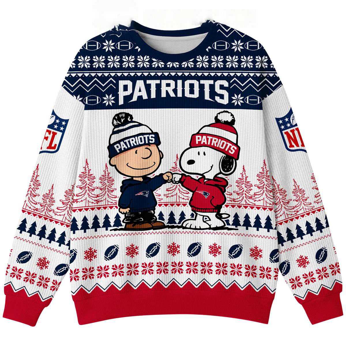 New England Patriots Snoopy Peanuts Pats Nation Strong Ugly Christmas Sweater New England Patriots Snoopy Peanuts Pats Nation Strong Ugly Christmas Sweater