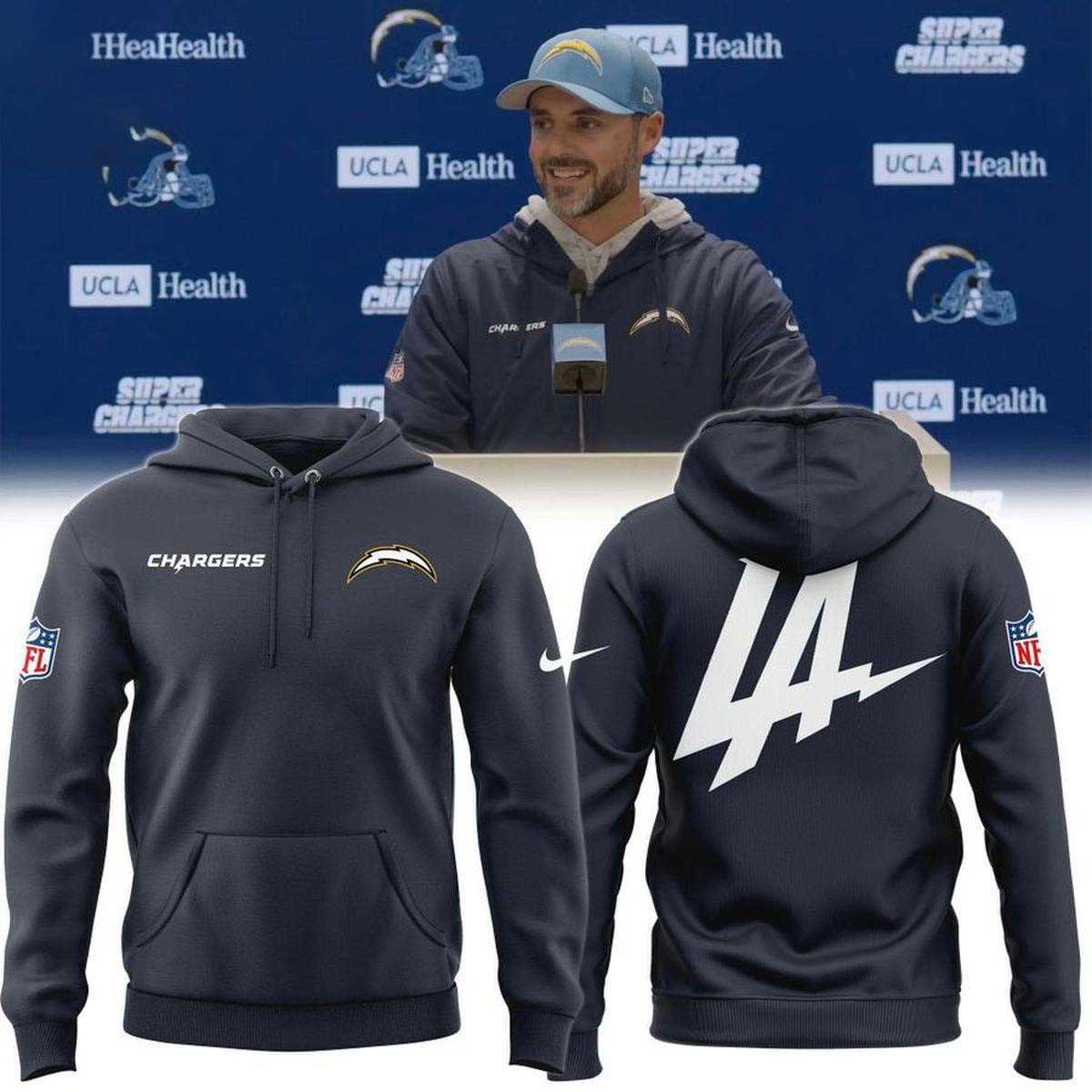 Offical Los Angeles Chargers Jesse Minter Nfl 2025 Hoodie Offical Los Angeles Chargers Jesse Minter Nfl 2025 Hoodie