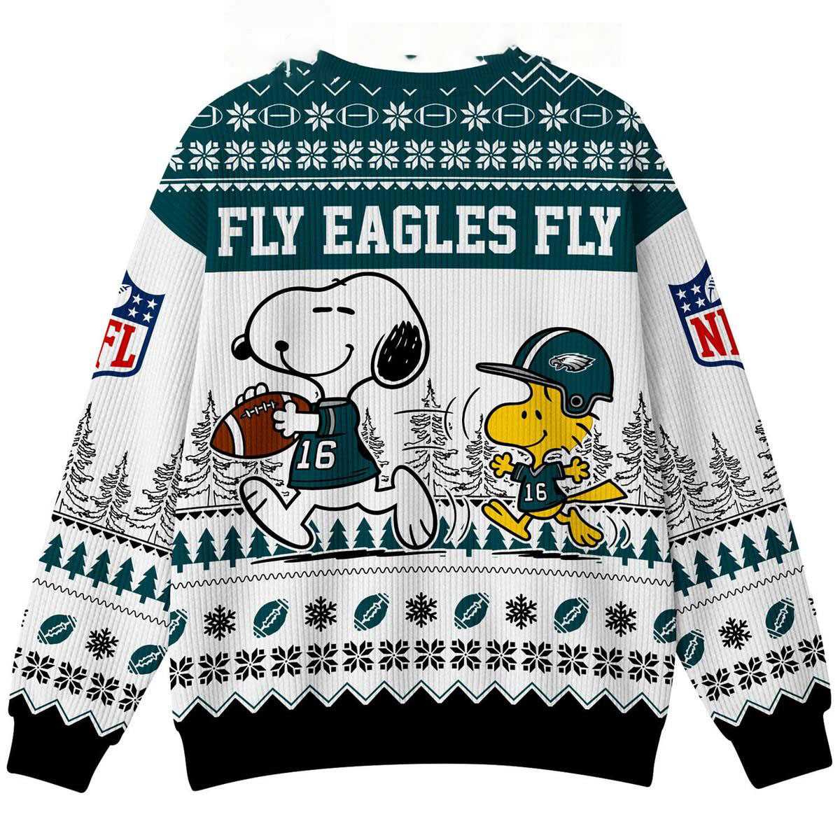 Philadelphia Eagles Snoopy Peanuts Fly Eagles Fly Ugly Christmas Sweater Philadelphia Eagles Snoopy Peanuts Fly Eagles Fly Ugly Christmas Sweater