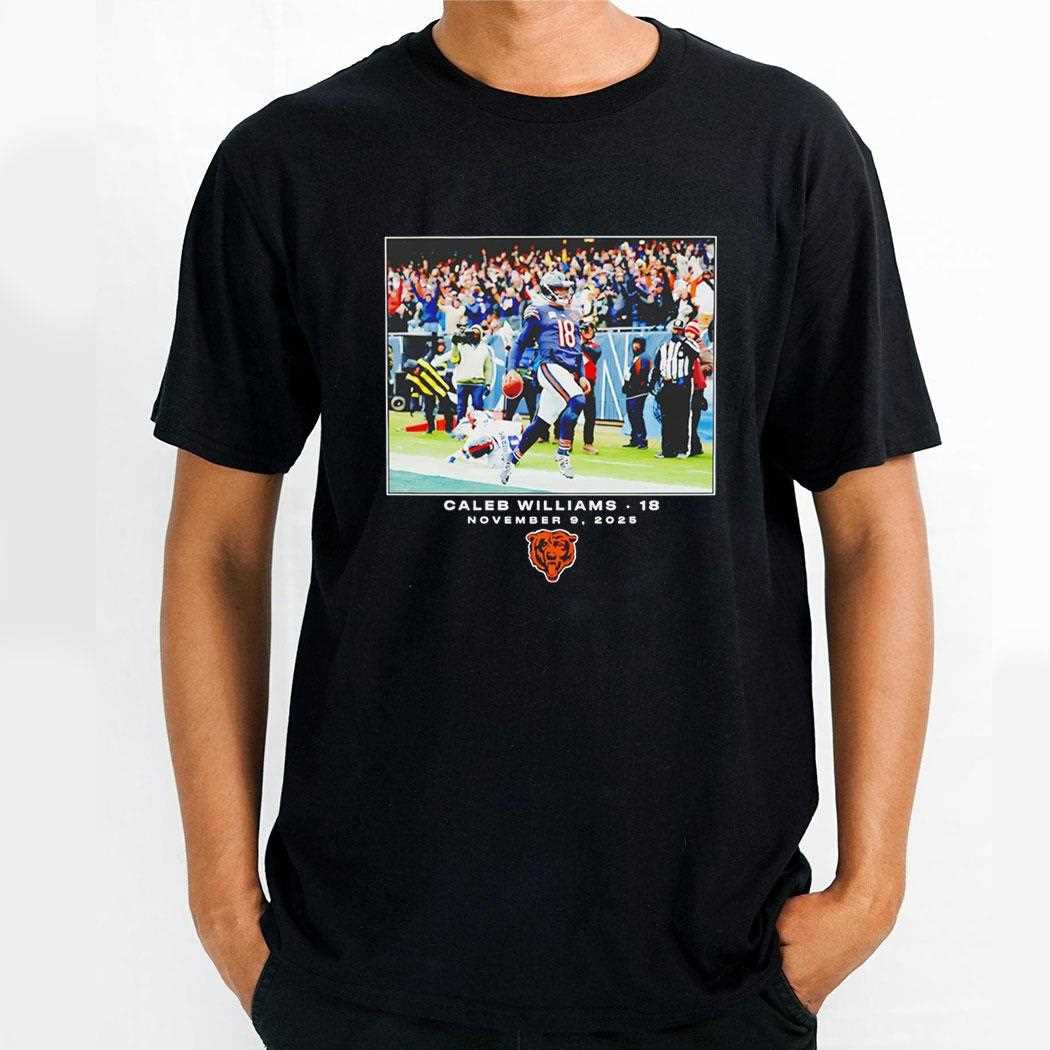 Chicago Bears Caleb Williams Nfl Flash Features Week 10 Tee