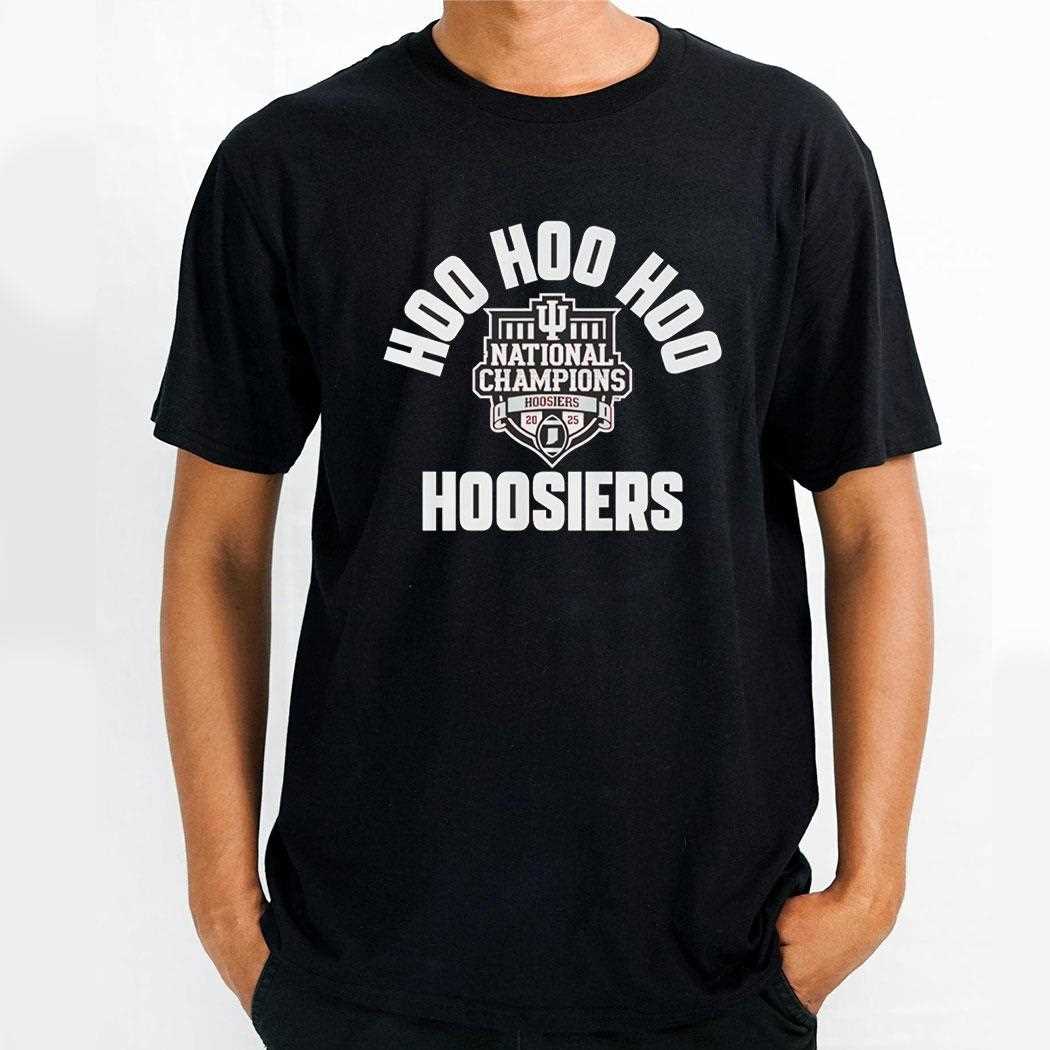Indiana Hoosiers Hoo Hoo Hoo Hoosiers Cfp National Champions Tee