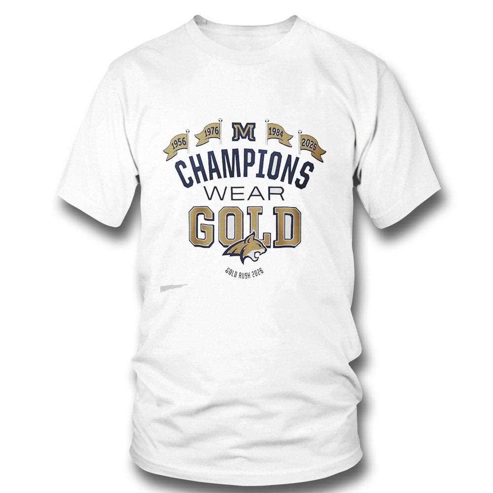 Montana State Bobcats Champions Wear Gold 2026 Tee