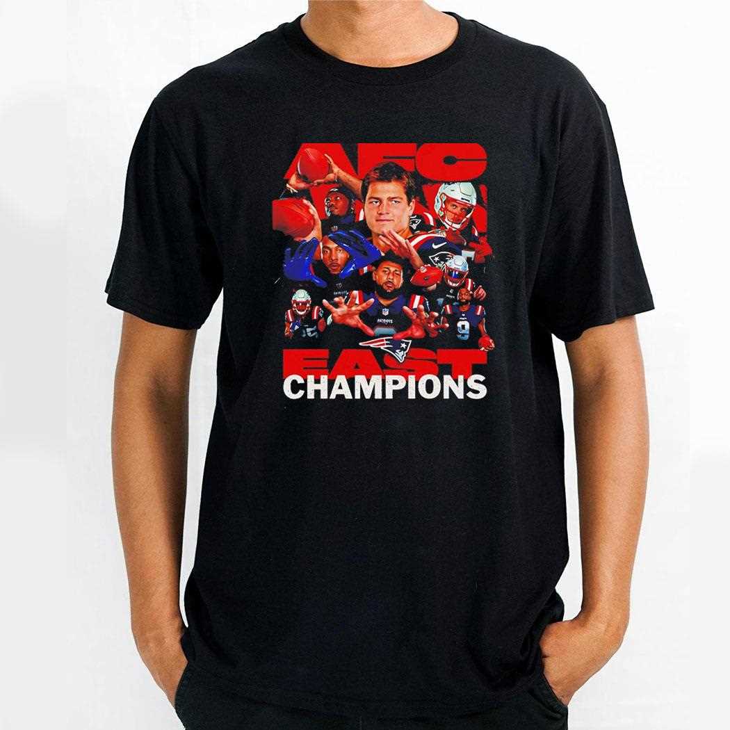 New England Patriots Champions 2025 Afc East Tee