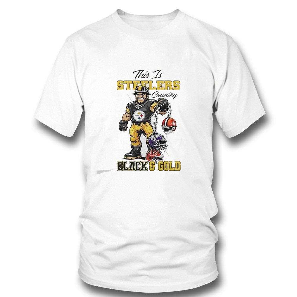 Pittsburgh Steelers This Is Steelers Country Black And Gold Tee