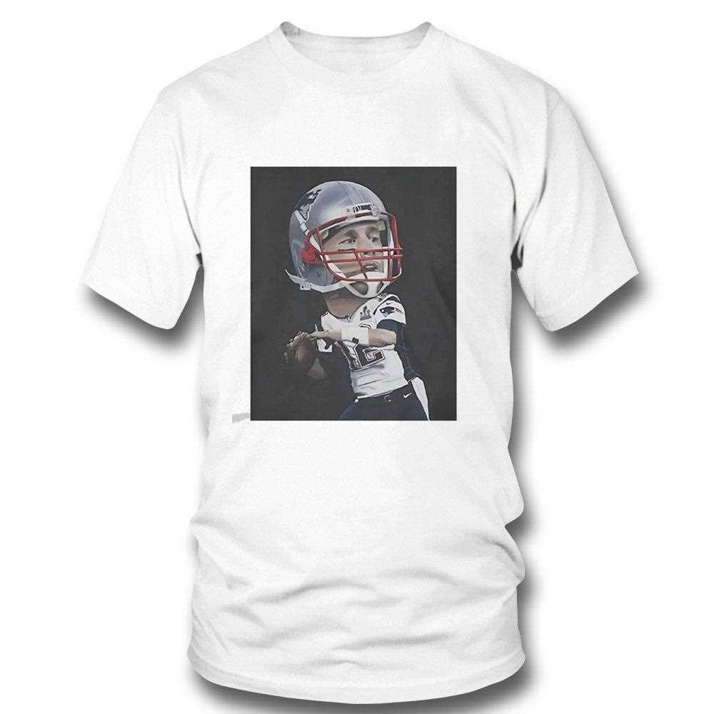 Tom Brady New England Patriots Football Artsy Caricature Tee Tom Brady New England Patriots Football Artsy Caricature Tee
