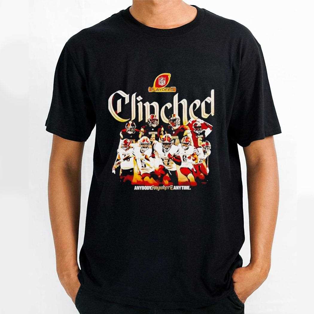 Washington Commanders Clinched Play-offs Take Command Team Players Graphic Tee