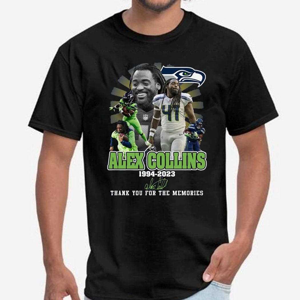 Alex Collins 1994 2023 Memories Seatle Seahawks Nfl Tee Alex Collins 1994 2023 Memories Seatle Seahawks Nfl Tee