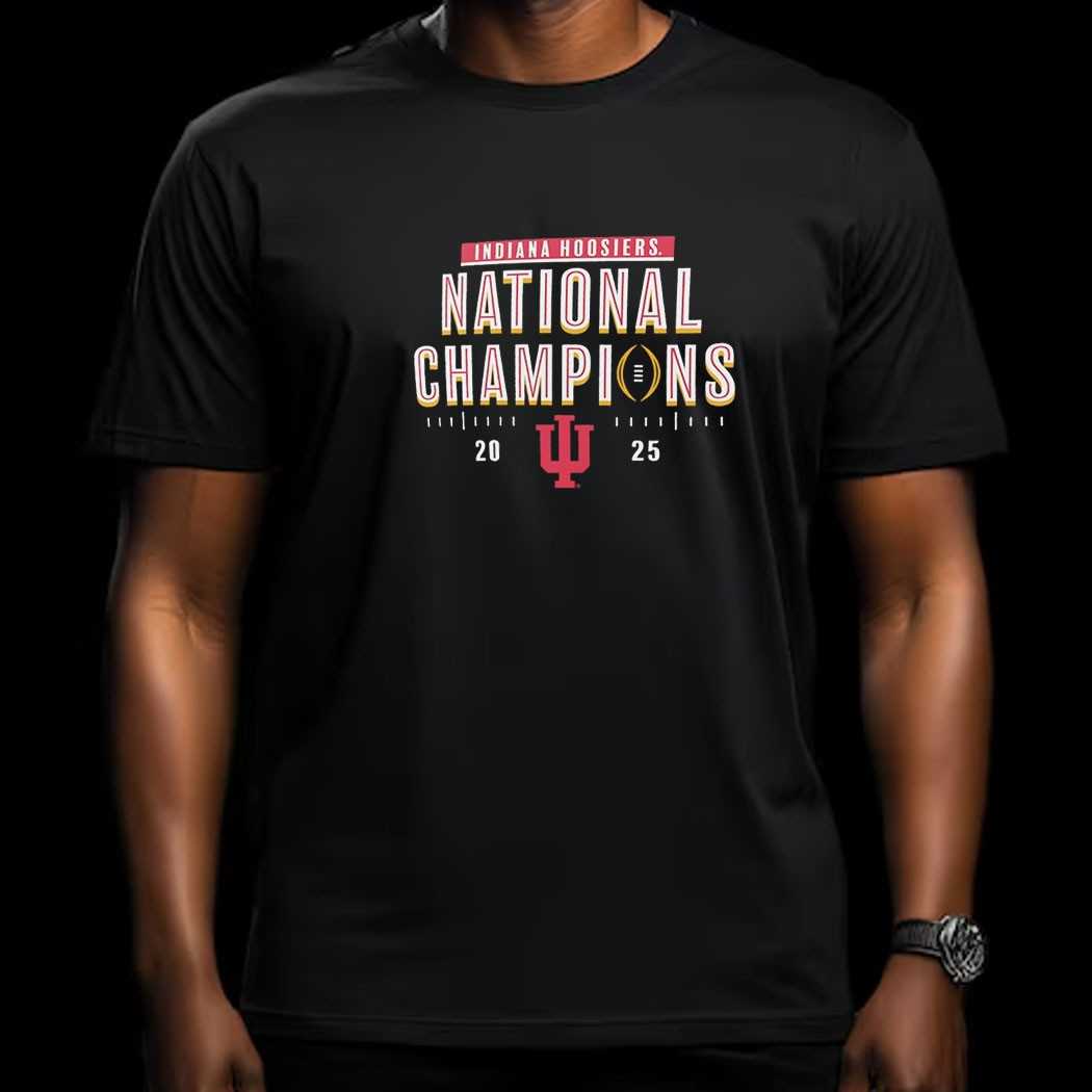 Indiana Hoosiers College Football Playoff 2025 National Champions Schedule Tee