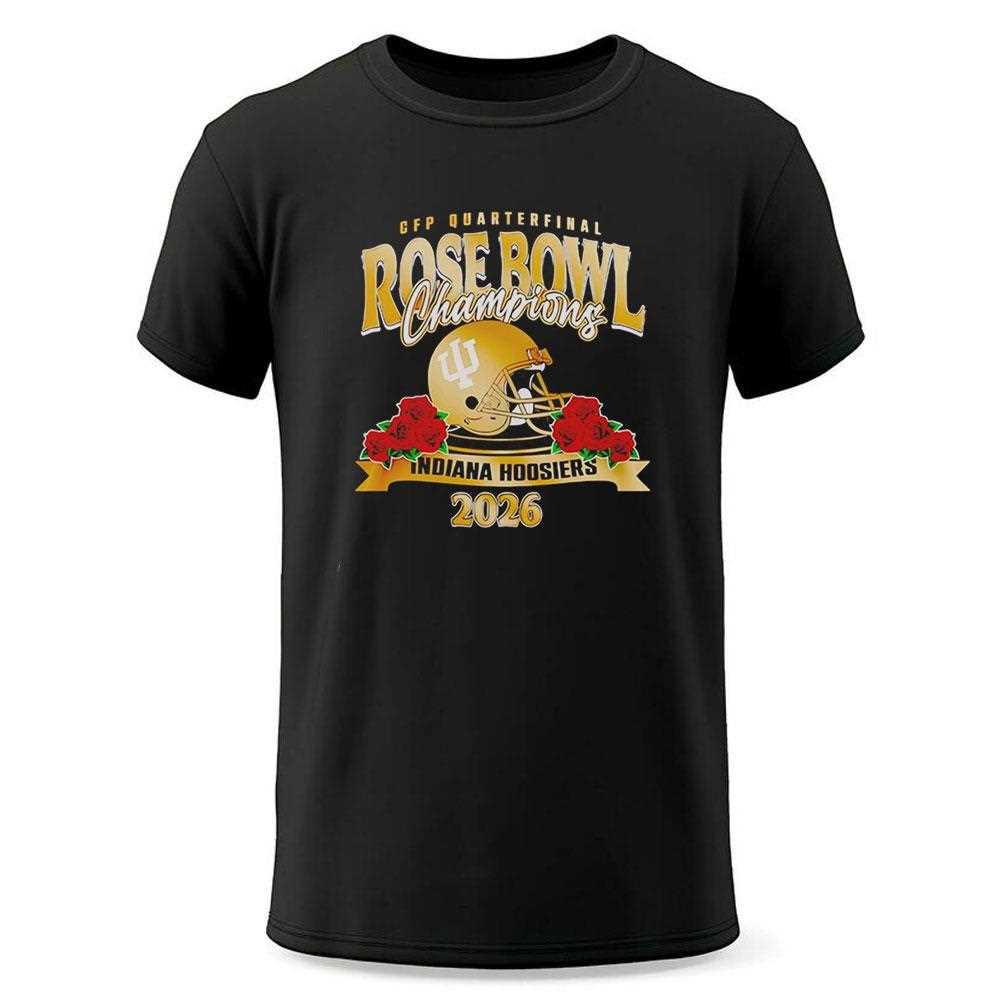 Indiana Hoosiers Rose Bowl Champions 2026 Tee Indiana Hoosiers Rose Bowl Champions 2026 Tee