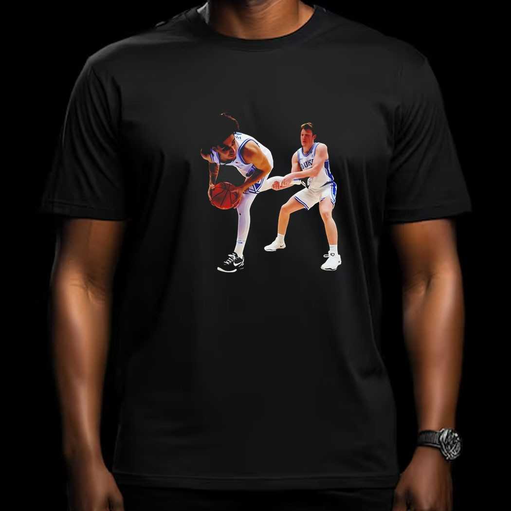 Kon Knueppel Holding Tyrese Proctors Leg Tee