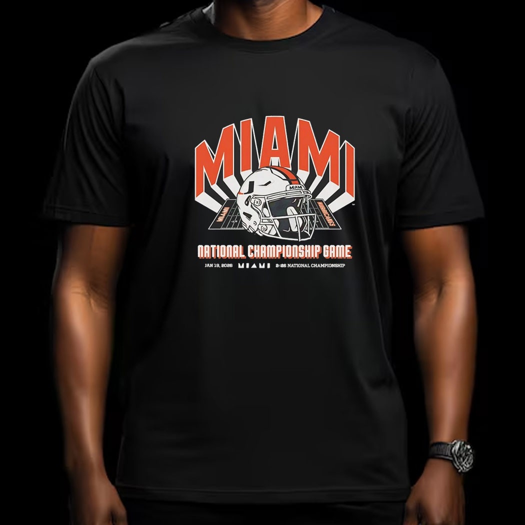 Miami Hurricanes 2026 Cfp National Championship Game Tee