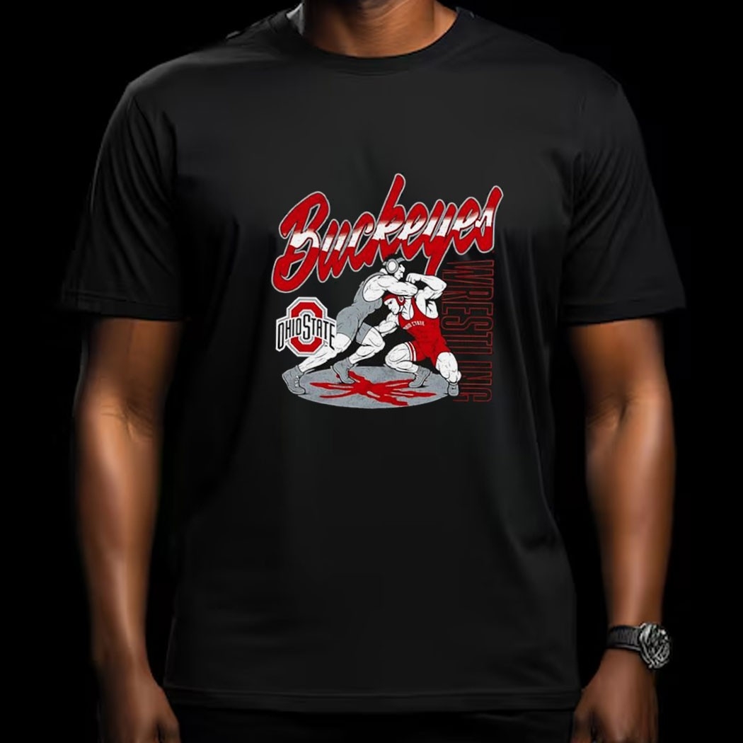 Ohio State Buckeyes Wrestling Mat Action Tee