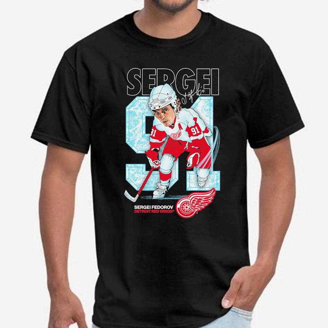 Sergei Fedorovs No 91 Detroit Red Wings Tee