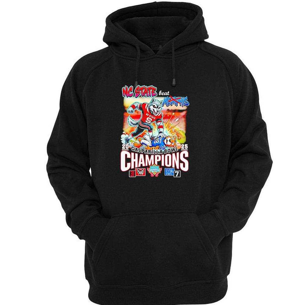 Nc State Woflpack Gasparilla Bowl Champions Mascot Tee Nc State Woflpack Gasparilla Bowl Champions Mascot Tee