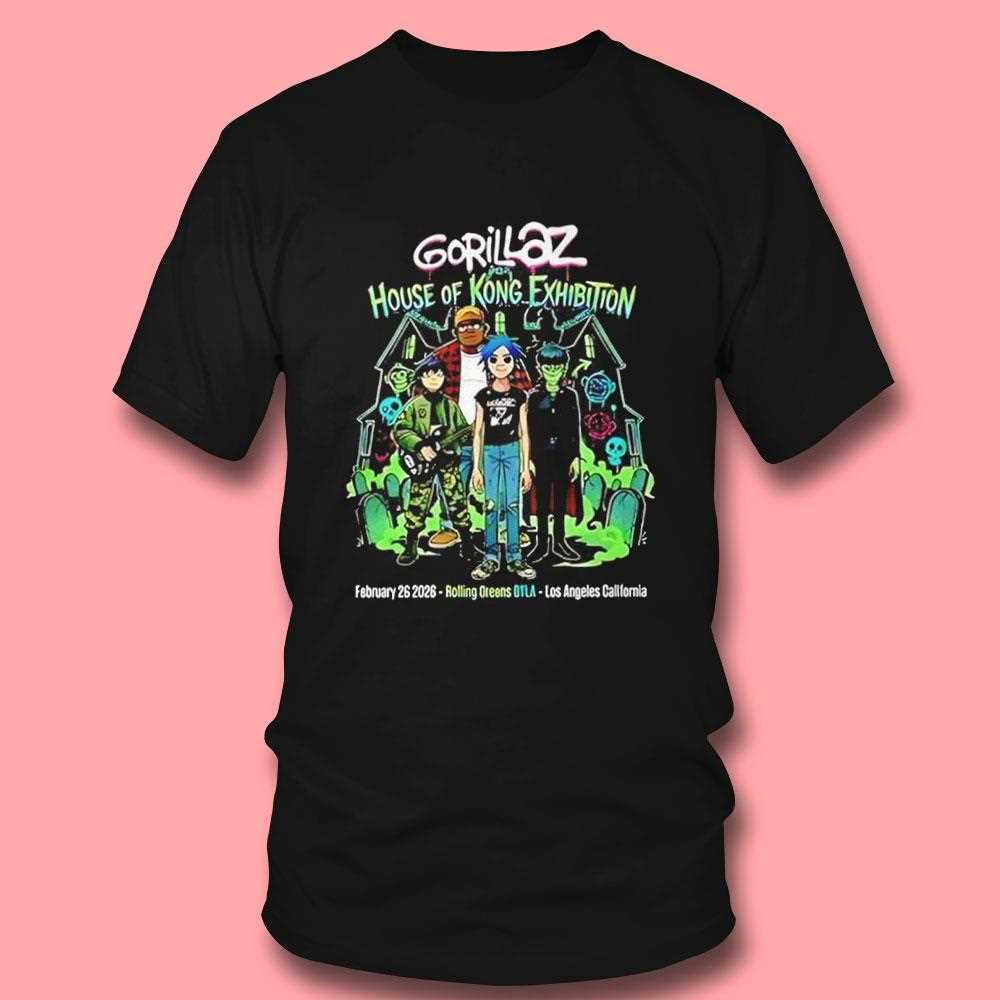 Gorillaz House Of Kong Exhibition Venue Tee Show On February 26 2026 At Rolling Greens Tee Gorillaz House Of Kong Exhibition Venue Tee Show On February 26 2026 At Rolling Greens Tee
