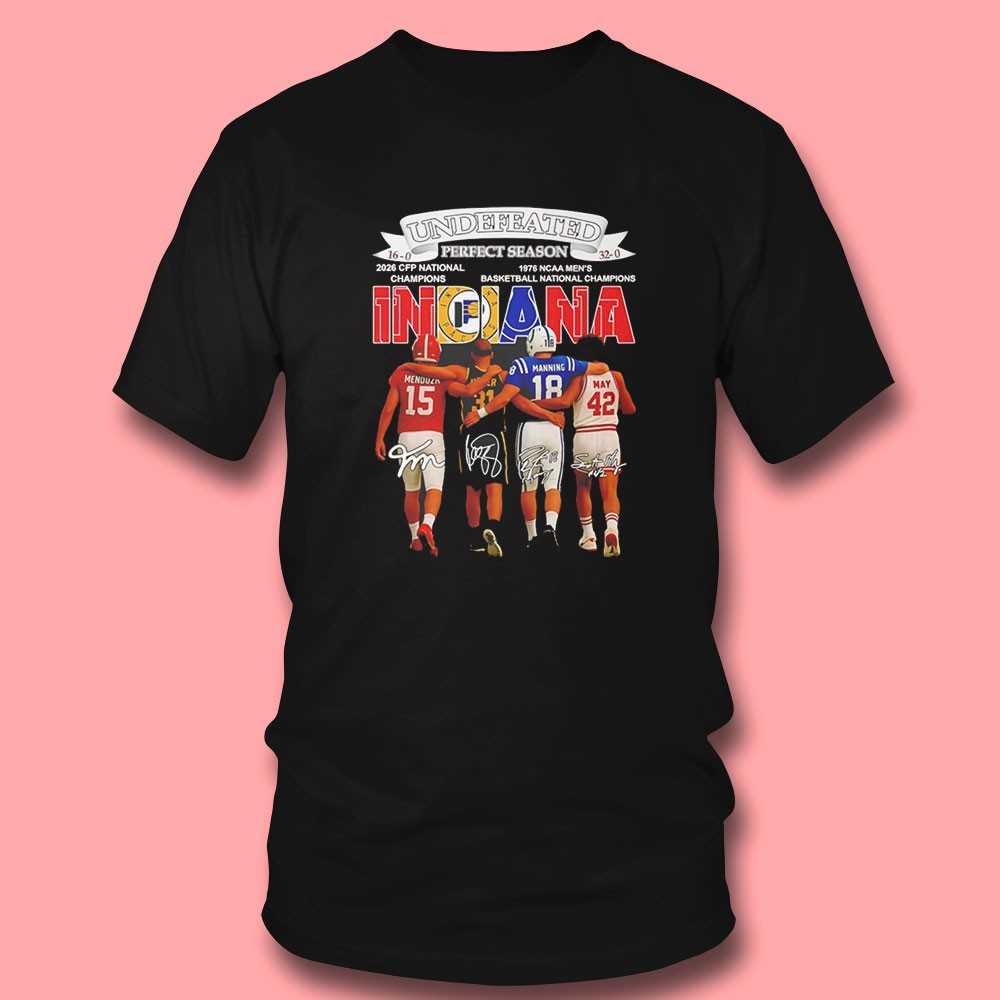 Indiana Undefeated Perfect Season Cfp National Champions 1976 Ncaa Tee