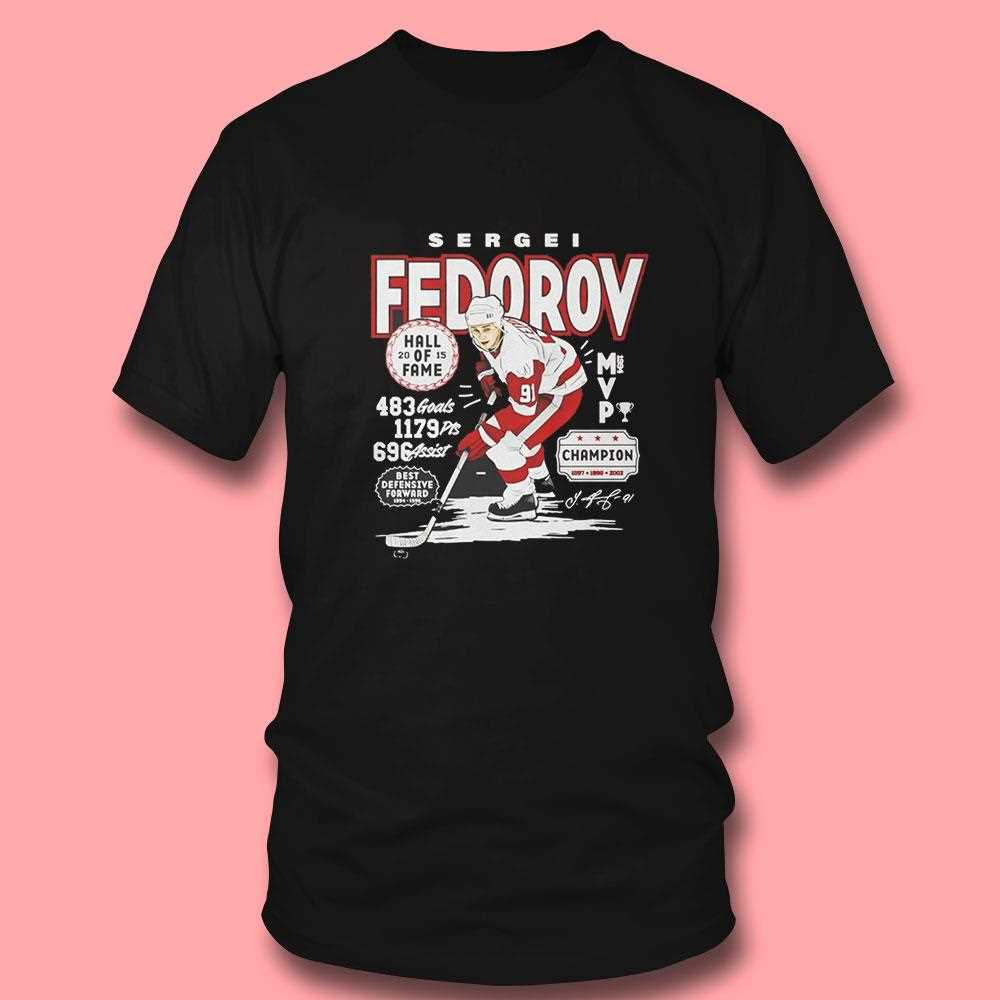 Sergei Fedorov Detroit Vintage Stats Tee Sergei Fedorov Detroit Vintage Stats Tee