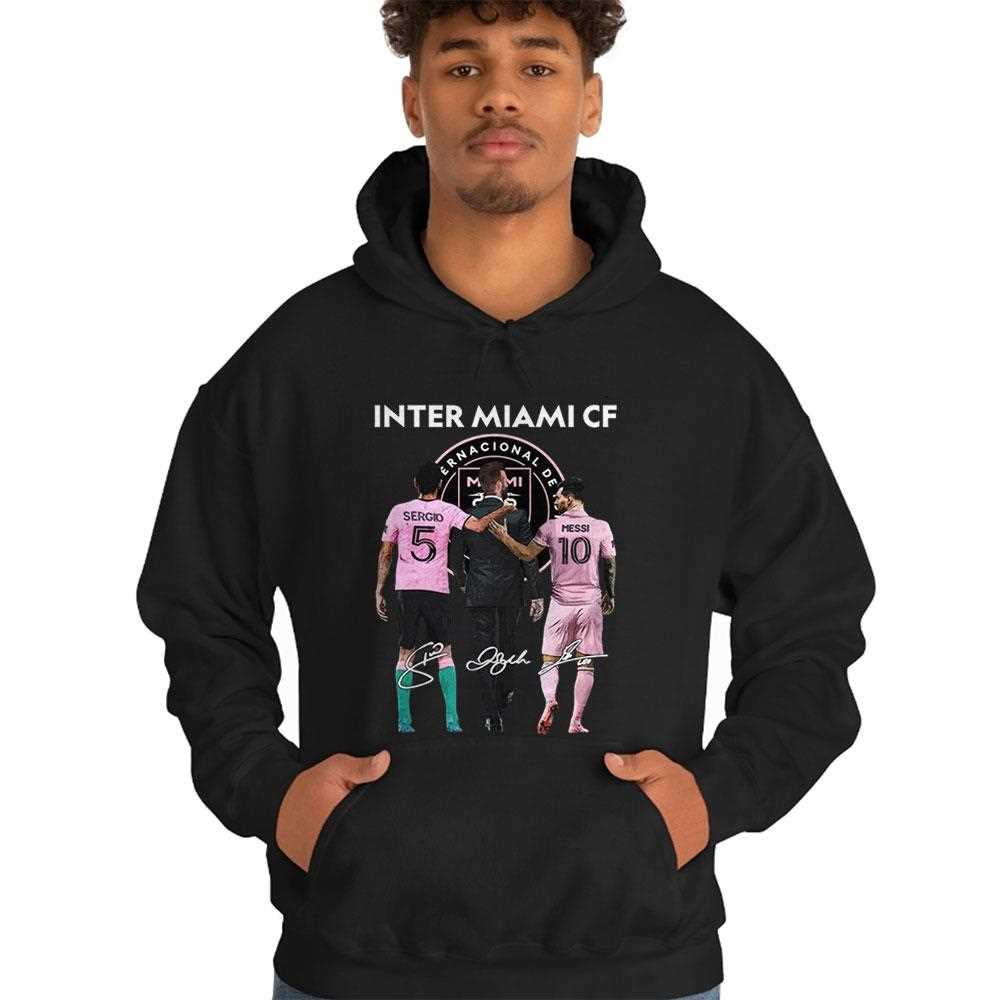 Inter Miami Fc Messi Sergio Busquets And David Beckham Tee Inter Miami Fc Messi Sergio Busquets And David Beckham Tee