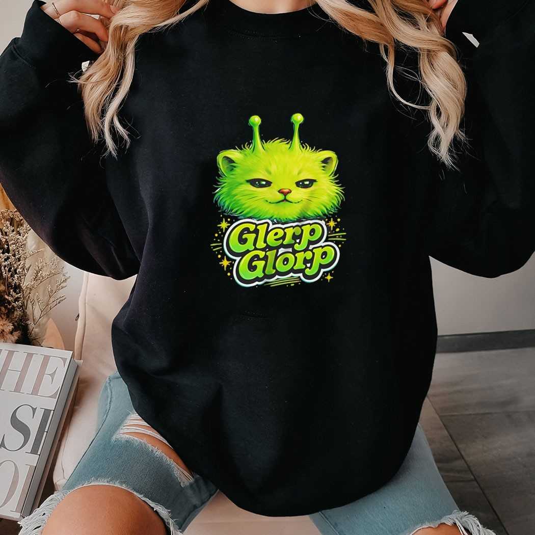 Glerp Glorp Alien Cat Tee