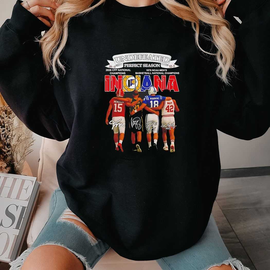 Indiana Undefeated Perfect Season Cfp National Champions 1976 Ncaa Tee