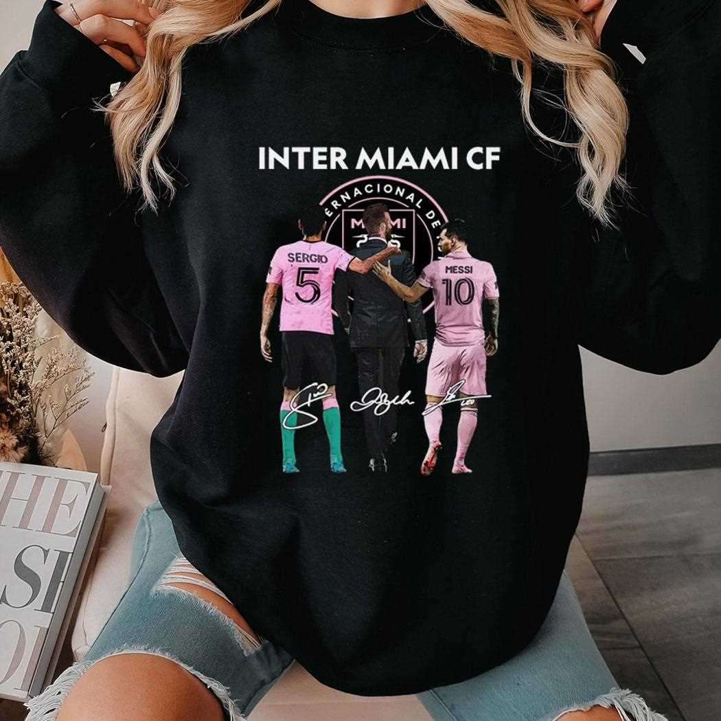 Inter Miami Fc Messi Sergio Busquets And David Beckham Tee Inter Miami Fc Messi Sergio Busquets And David Beckham Tee