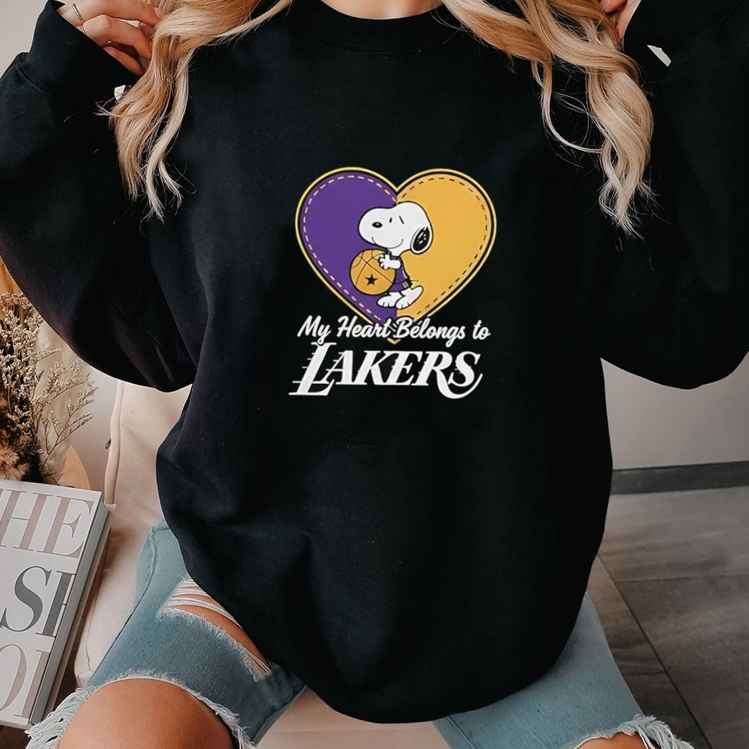 Los Angeles Lakers X Snoopy Cartoon Valentine 2026 Tee