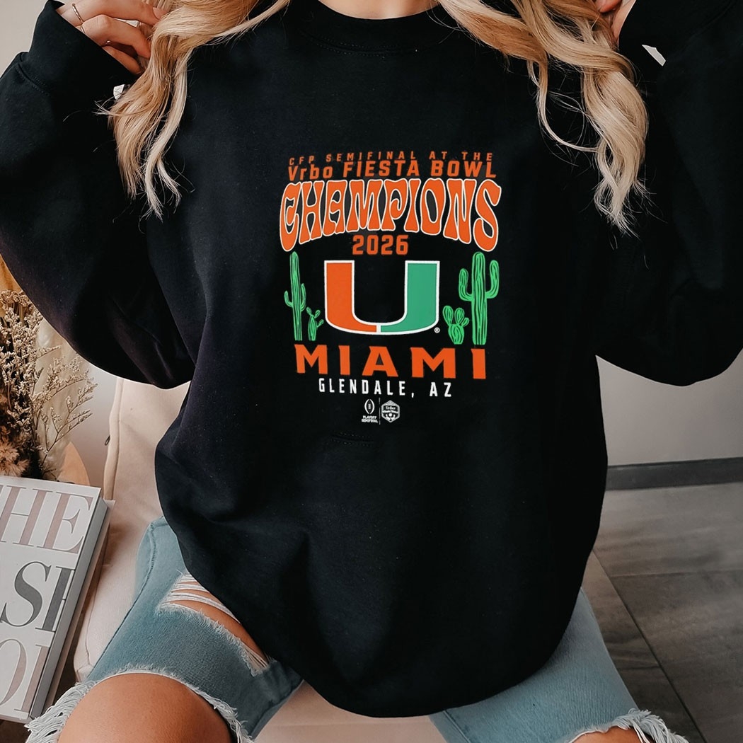 Miami Hurricanes College Football Playoff 2026 Fiesta Bowl Champions Hometown Pride Tee