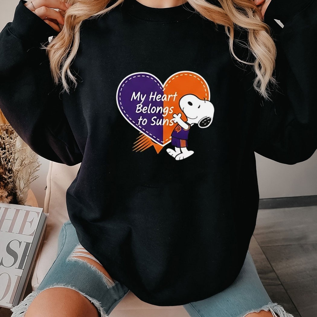 Phoenix Suns X Snoopy Cartoon Valentine 2026 Tee Phoenix Suns X Snoopy Cartoon Valentine 2026 Tee