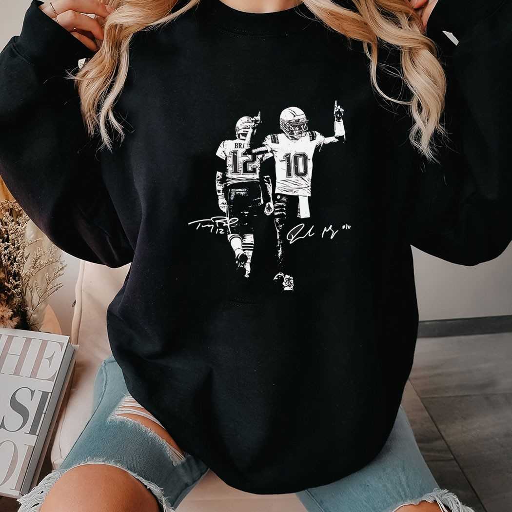 Tom Brady Drake Maye New England Patriots Football Game Day Tee Tom Brady Drake Maye New England Patriots Football Game Day Tee