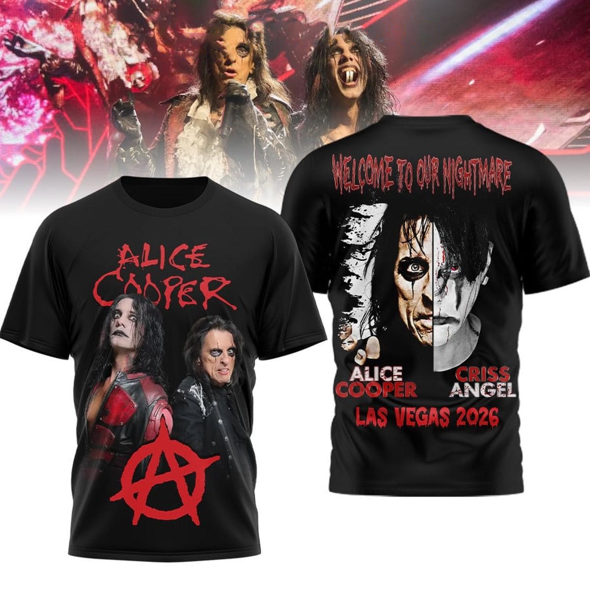 Alice Cooper Welcome To Our Nightmare Tee Hoodie Alice Cooper Welcome To Our Nightmare Tee Hoodie