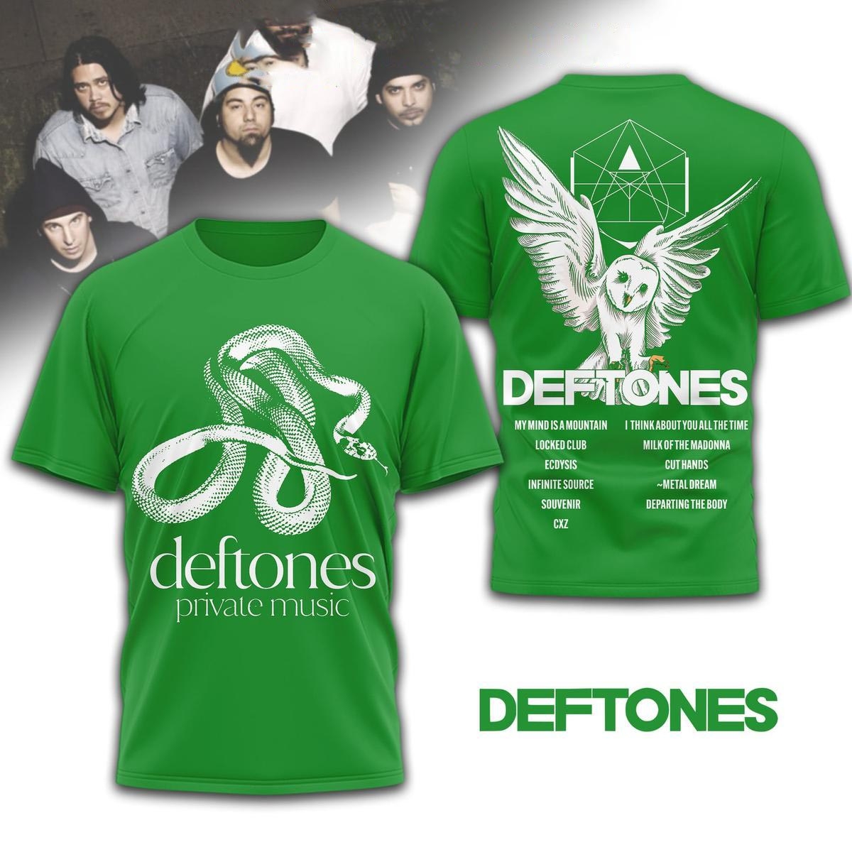 Deftones Private Music 2026 Tee Hoodie